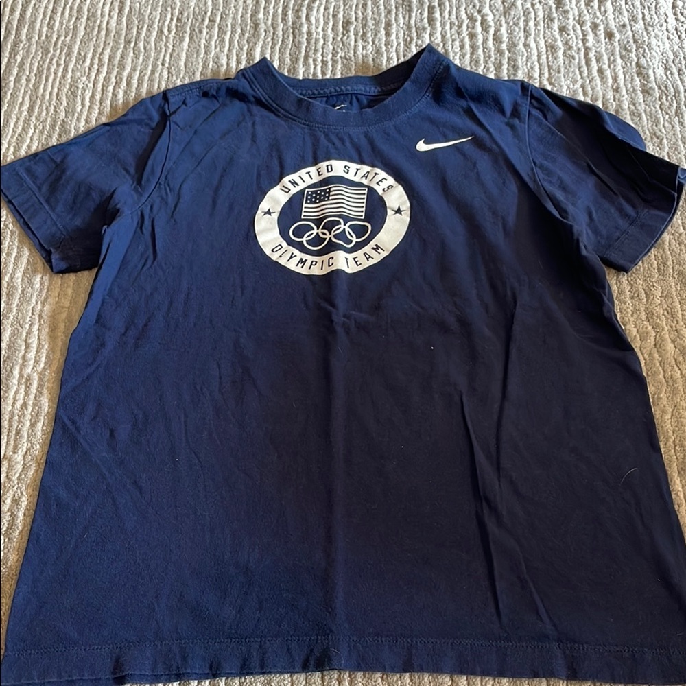 Nike Blue Short Sleeve Tee with Logo